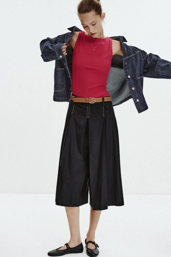 RIBBED SHORT SLEEVE TOP - Image 11