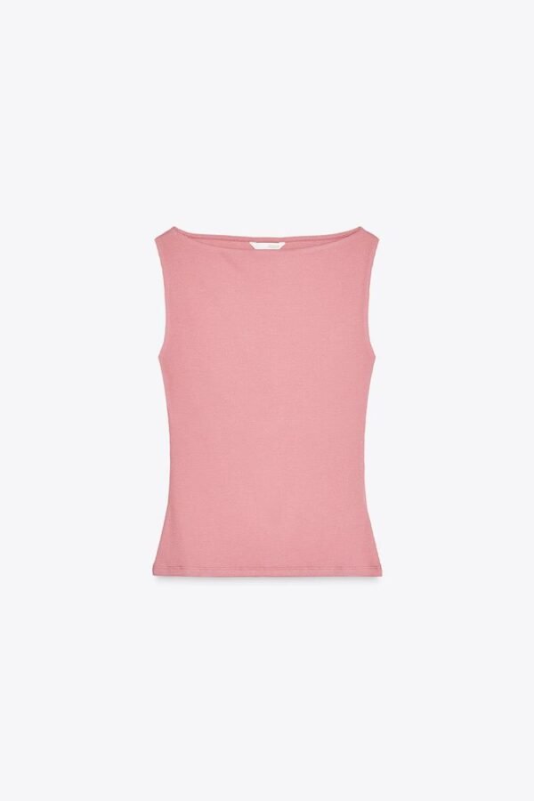 RIBBED SHORT SLEEVE TOP - Image 3
