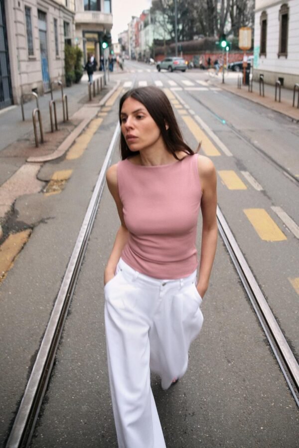 RIBBED SHORT SLEEVE TOP - Image 5