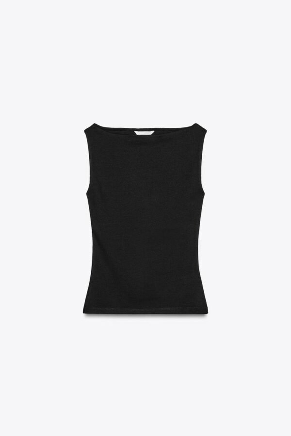 RIBBED SHORT SLEEVE TOP - Image 13