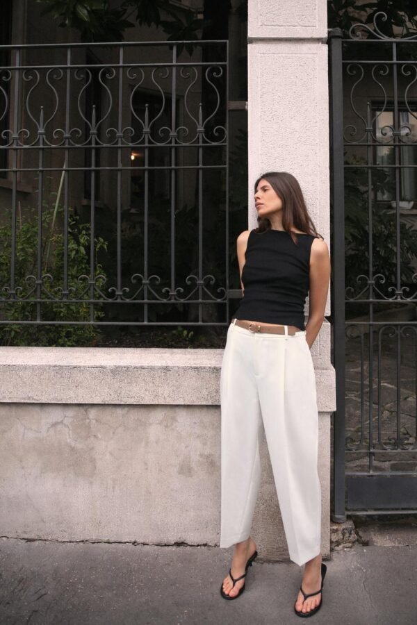 RIBBED SHORT SLEEVE TOP - Image 15