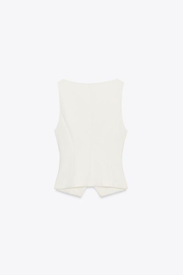 V-NECK INTERLOCK TOP - Image 4