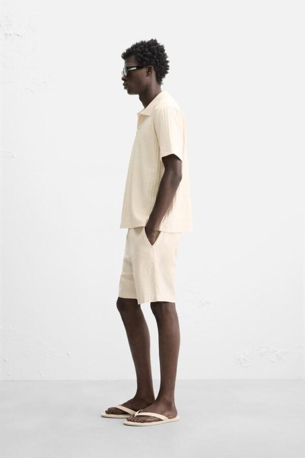 COTTON/LINEN BREMUDA SHORTS - Image 16