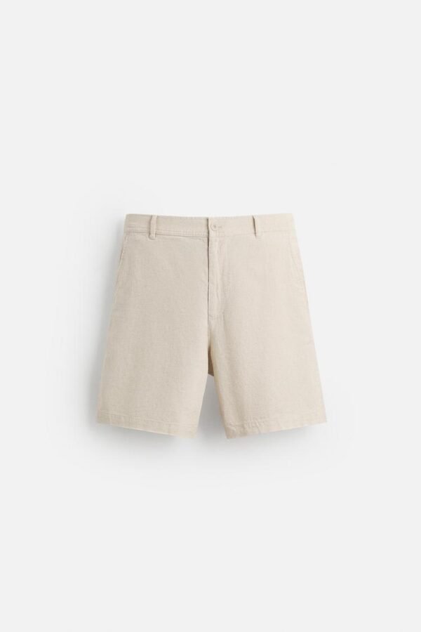 COTTON/LINEN BREMUDA SHORTS - Image 18