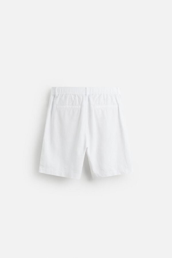 COTTON/LINEN BREMUDA SHORTS - Image 2