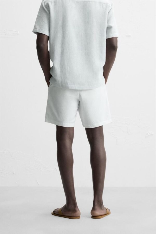 COTTON/LINEN BREMUDA SHORTS - Image 4