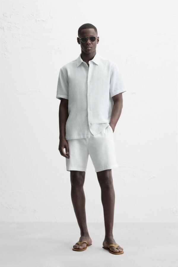 COTTON/LINEN BREMUDA SHORTS - Image 6
