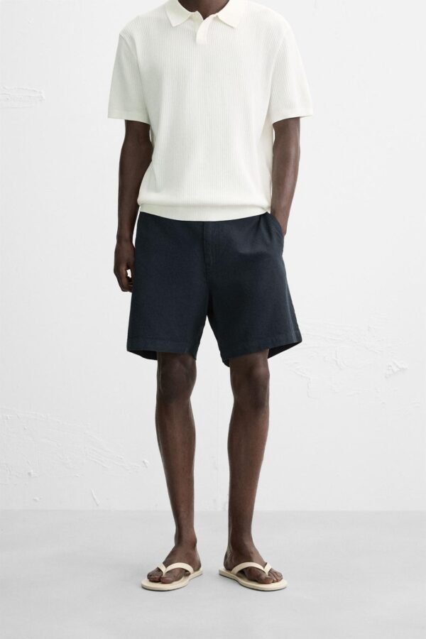 COTTON/LINEN BREMUDA SHORTS - Image 7