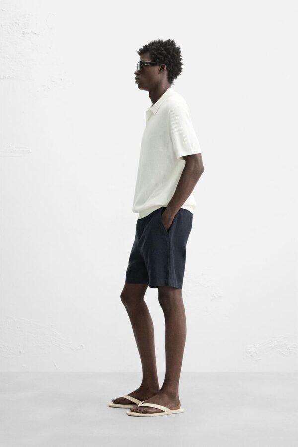 COTTON/LINEN BREMUDA SHORTS - Image 9