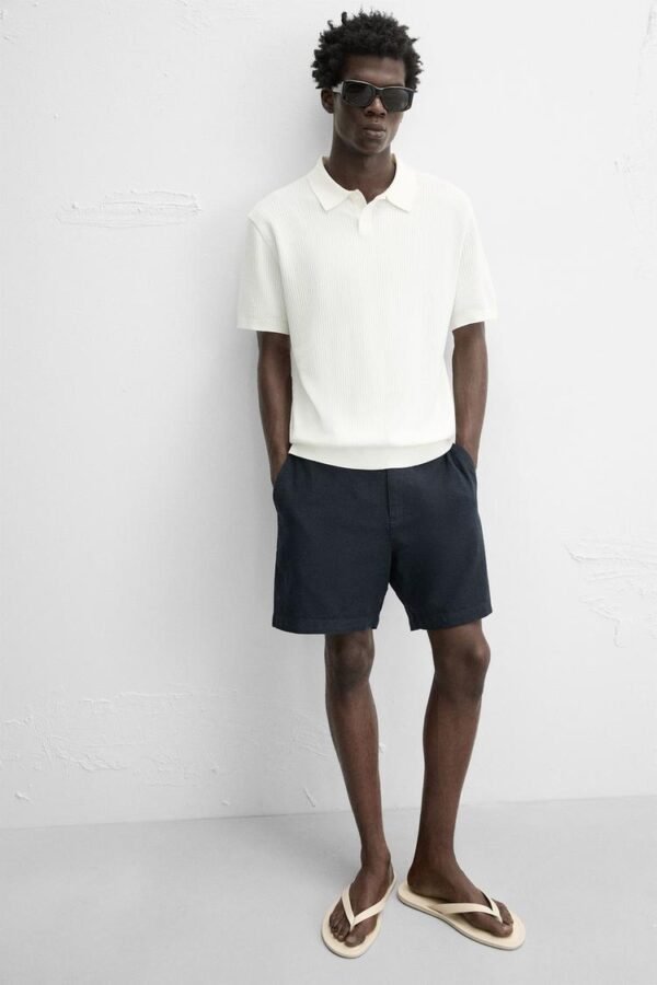 COTTON/LINEN BREMUDA SHORTS - Image 10