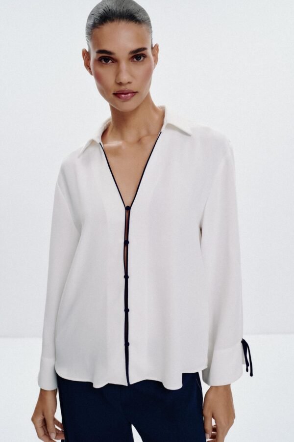 SHIRT WITH CONTRAST TRIMS - Image 2